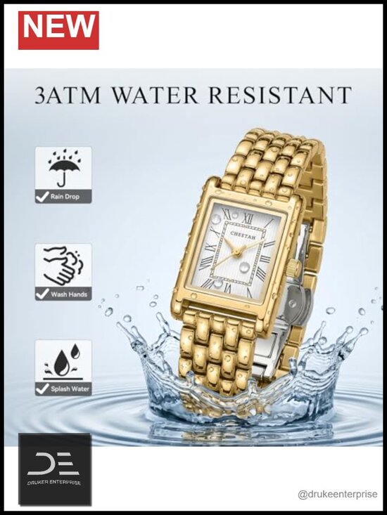 Rectangular Roman Dial Watches with Vintage Bracelet Stainless Steel Quartz